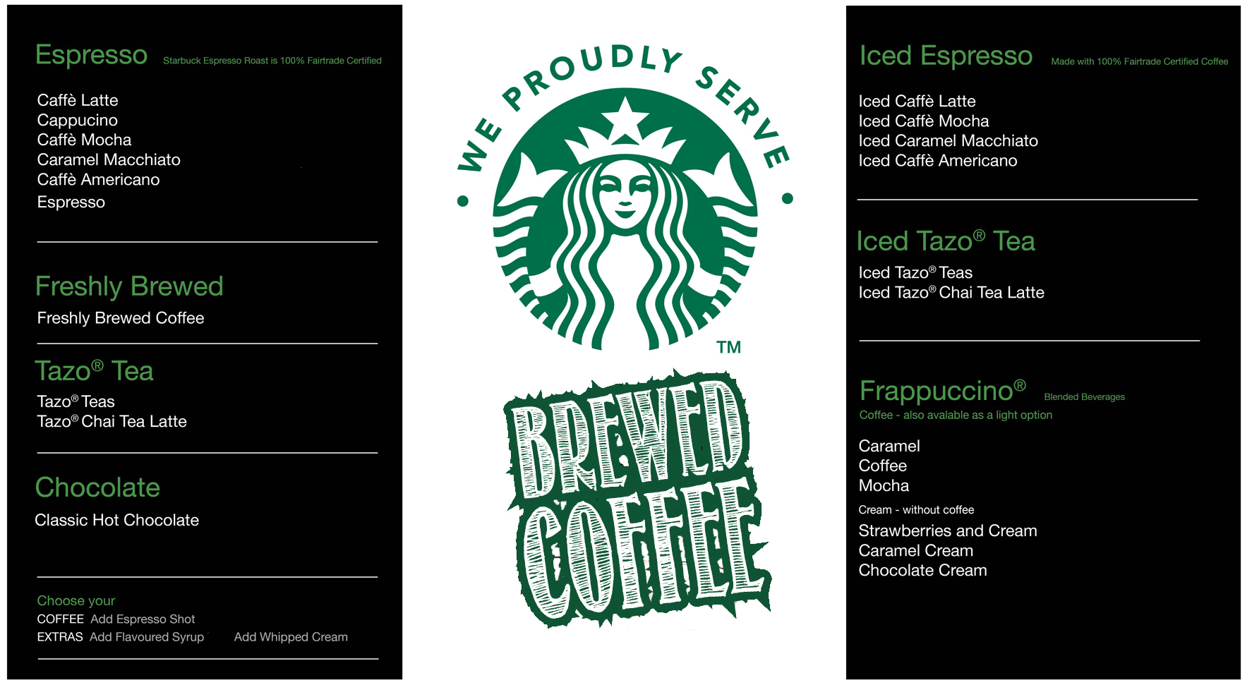 We Proudly Serve Menu | Natex